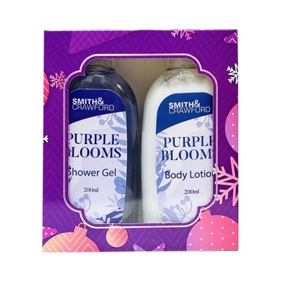SMITH N CRAWFORD SMITH & CRAWFORD Purple Blooms Shower Gel 200ml and Body Lotion 200ml