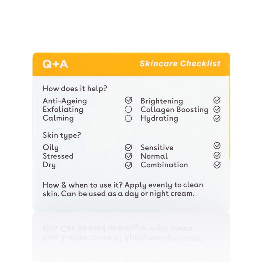 Q+A Vitamin C Radiance Face Cream 50g