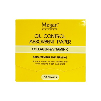MEGAN MEGAN BEAUTY Oil Control Absorbent Paper Collagen & Vitamin C Brightening and Firming 50 Sheets