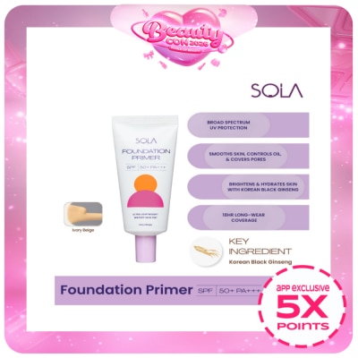 SOLA - SOLA Foundation Primer Ivory Beige SPF50 PA+++ 30ml