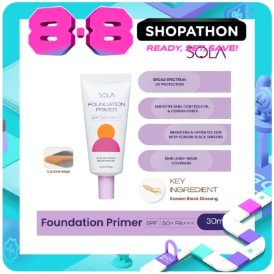 SOLA - SOLA Foundation Primer Caramel Beige SPF50 PA+++ 30ml image
