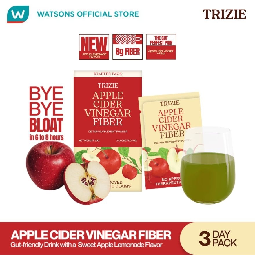 TRIZIE Apple Cider Vinegar Fiber 10g x 3 Pack