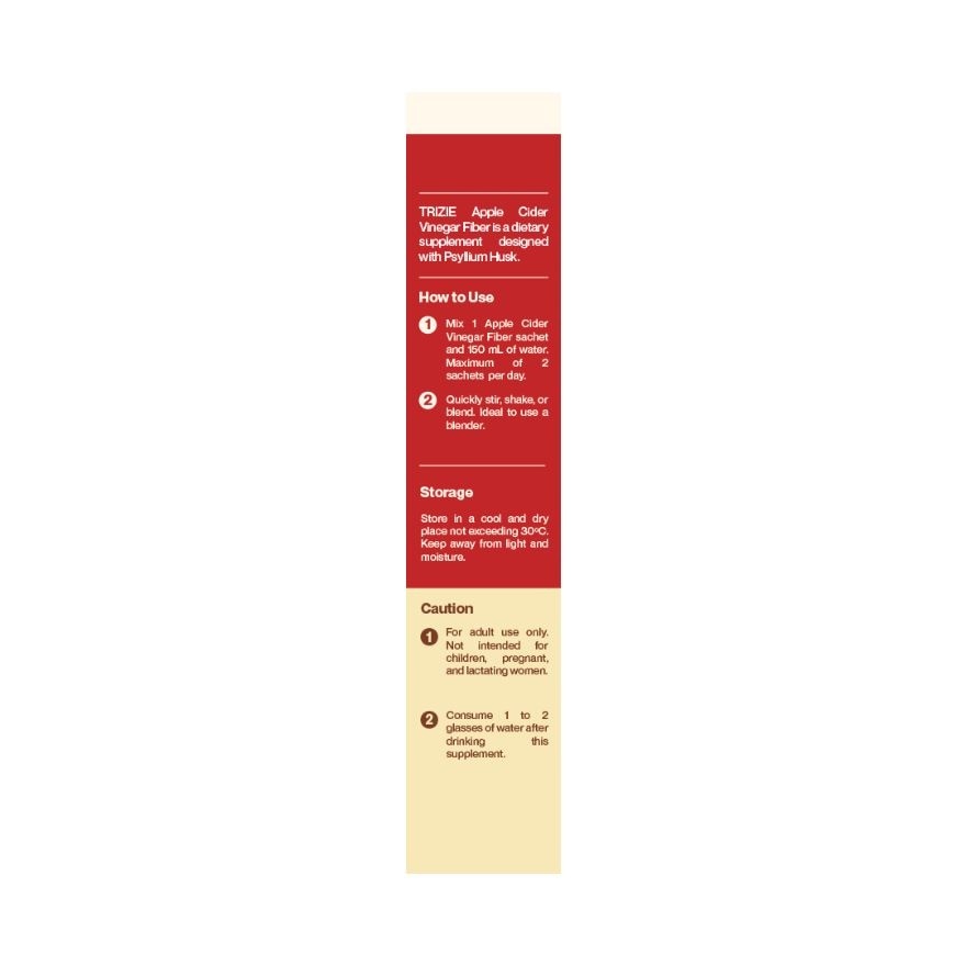 TRIZIE Apple Cider Vinegar Fiber 10g x 3 Pack