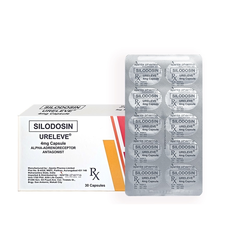 URELEVE Silodosin 4mg Capsule Sold Per Piece [PRESCRIPTION REQUIRED]
