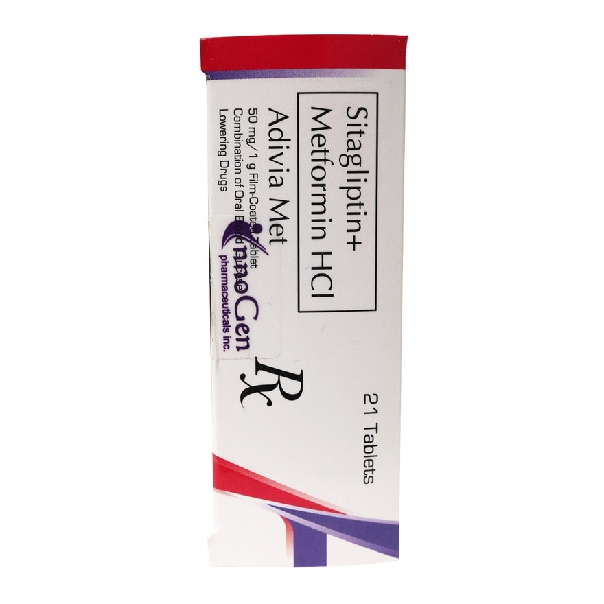 ADIVIA MET 50mg/1g Film Coated Tablet Sold Per Piece [PRESCRIPTION REQUIRED]
