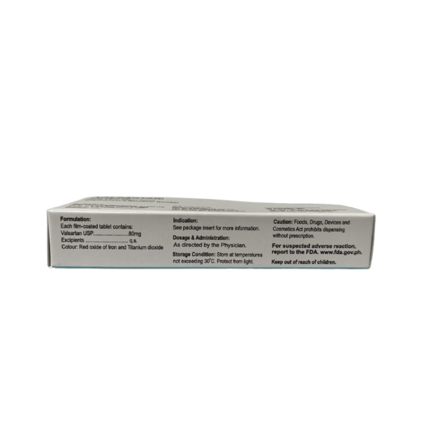 VALVEX 80 Valsartan 80mg Film Coated Tablet Sold Per Piece [PRESCRIPTION REQUIRED]