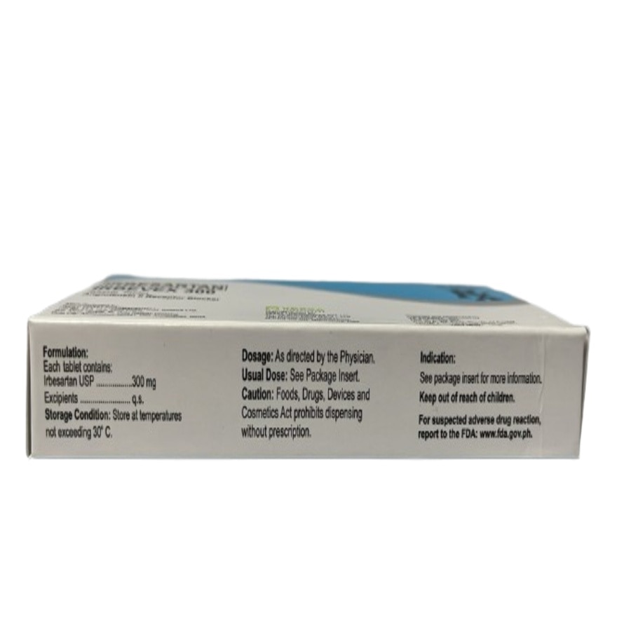 IRBEVEX 300 Irbesartan 300mg Tablet Sold Per Piece [PRESCRIPTION REQUIRED]