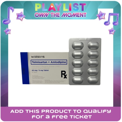 WATSONS GENERICS - WATSONS GENERICS Telmisartan + Amlodipine 40mg / 5mg Tablet Sold Per Piece [PRESCRIPTION REQUIRED]