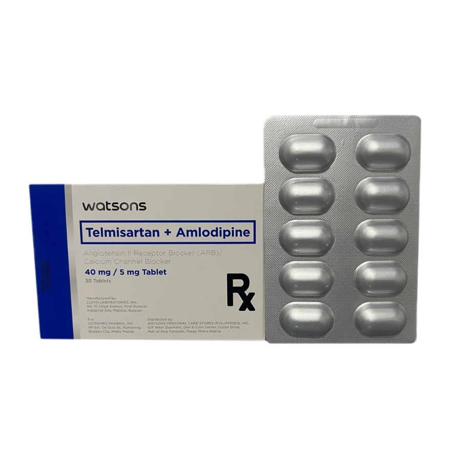 WATSONS GENERICS Telmisartan + Amlodipine 40mg / 5mg Tablet Sold Per Piece [PRESCRIPTION REQUIRED]