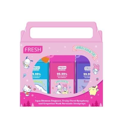 FRESH FRESH Alcospray Sanrio Characters Set of 3 x 60ml