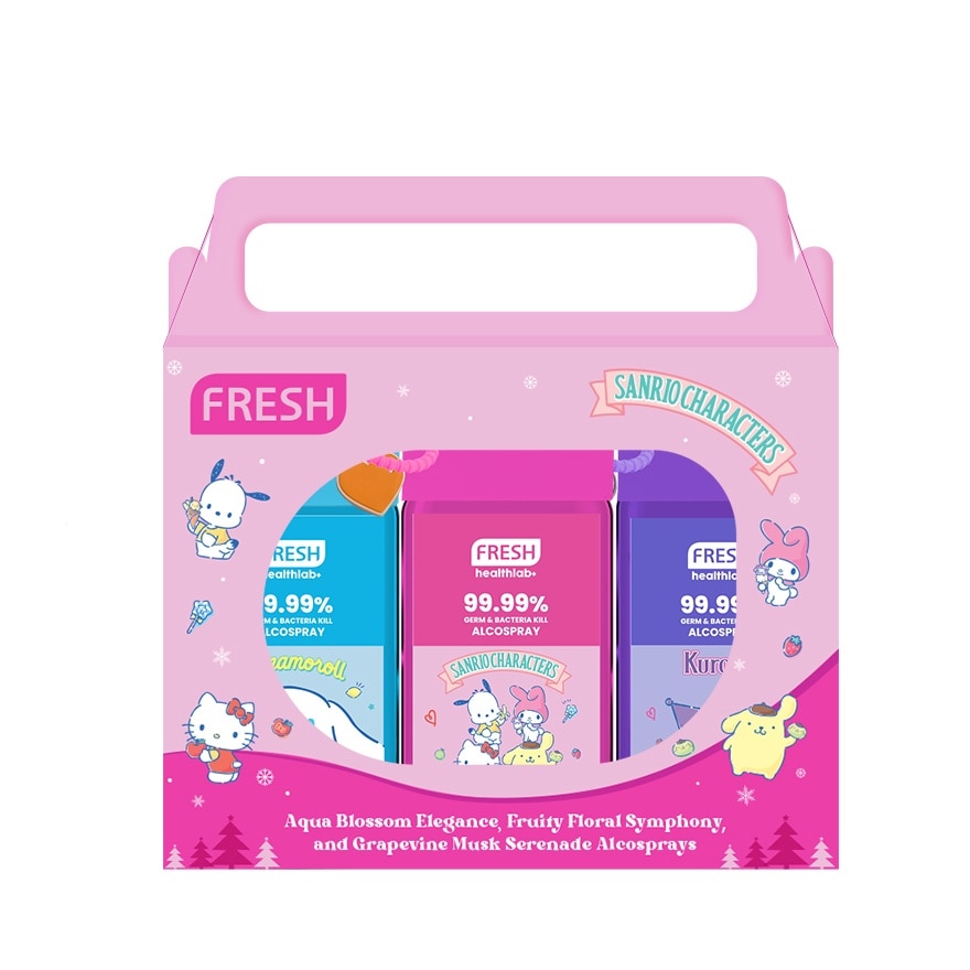 FRESH Alcospray Sanrio Characters Set of 3 x 60ml