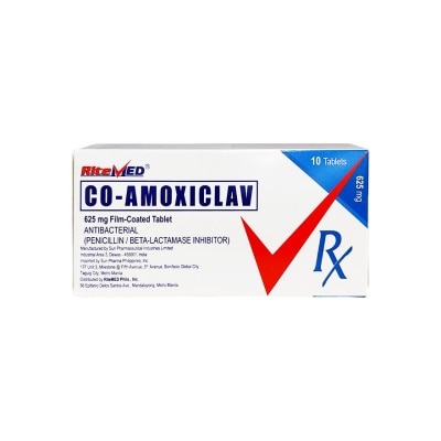 RITEMED RITEMED Co-Amoxiclav 625mg Film Coated Tablet Sold Per Piece [PRESCRIPTION REQUIRED]