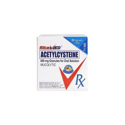 RITEMED, ACETYLCYSTEINE 600mg Granules for Oral Solution Mucolytic Sold ...