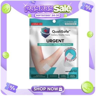 QUALISAFE QUALISAFE Urgent Transparent Wound Dressing Medium image