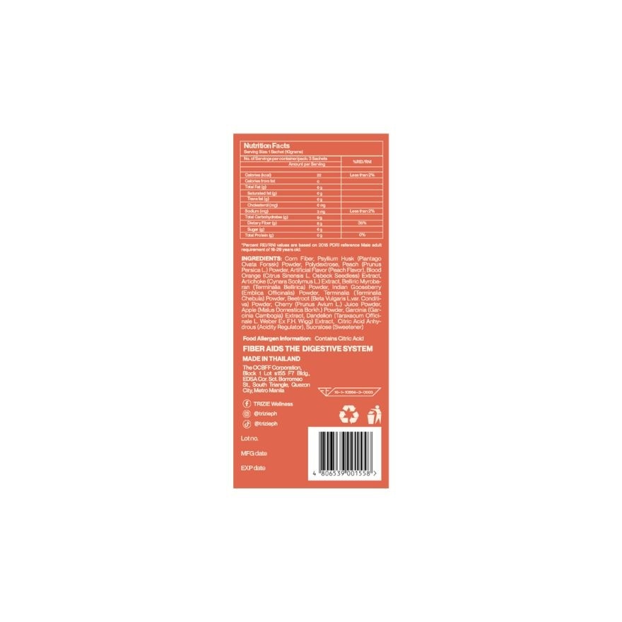 TRIZIE Enchong Peachy Fiber Shaker Bundle 3 Day Pack