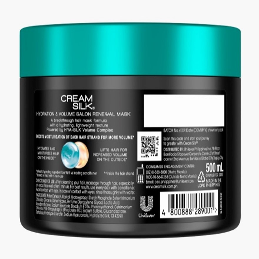 CREAMSILK Treatment Volume & HYA 500ml Buy 1 Get 2nd at 80% OFF