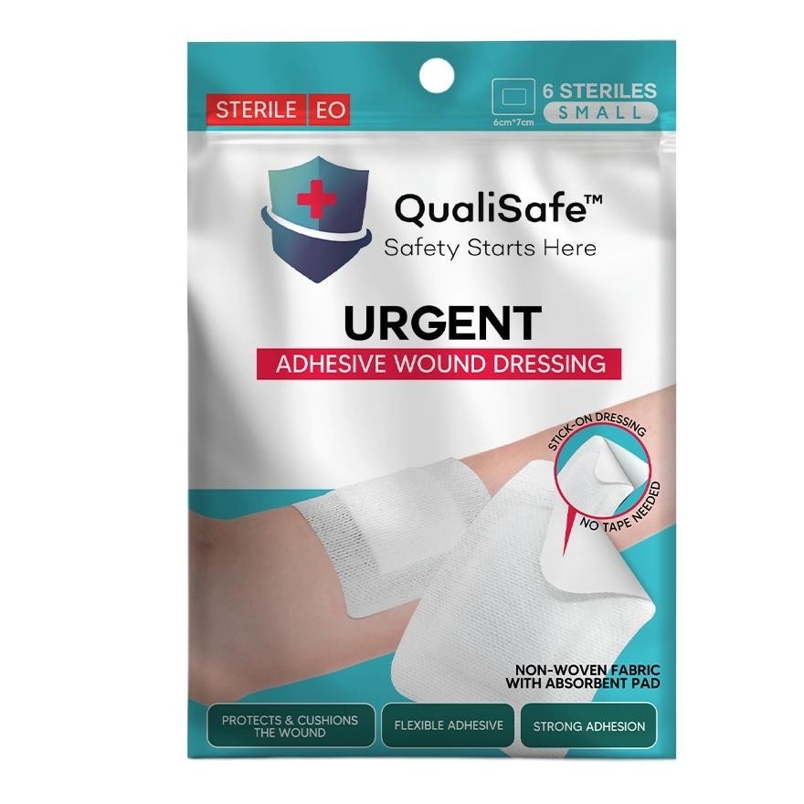 QUALISAFE Urgent Adhesive Wound Dressing Small