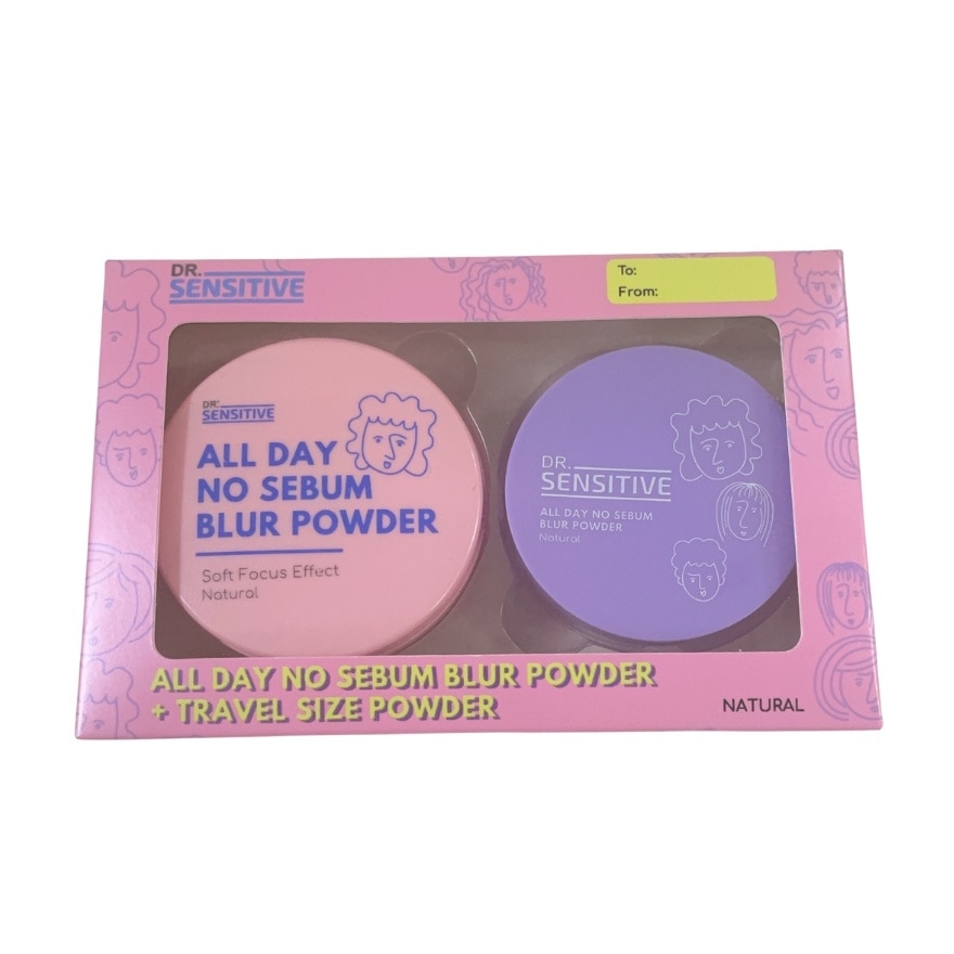 DR SENSITIVE All Day No Sebum Blur Powder Natural Travel Gift Set