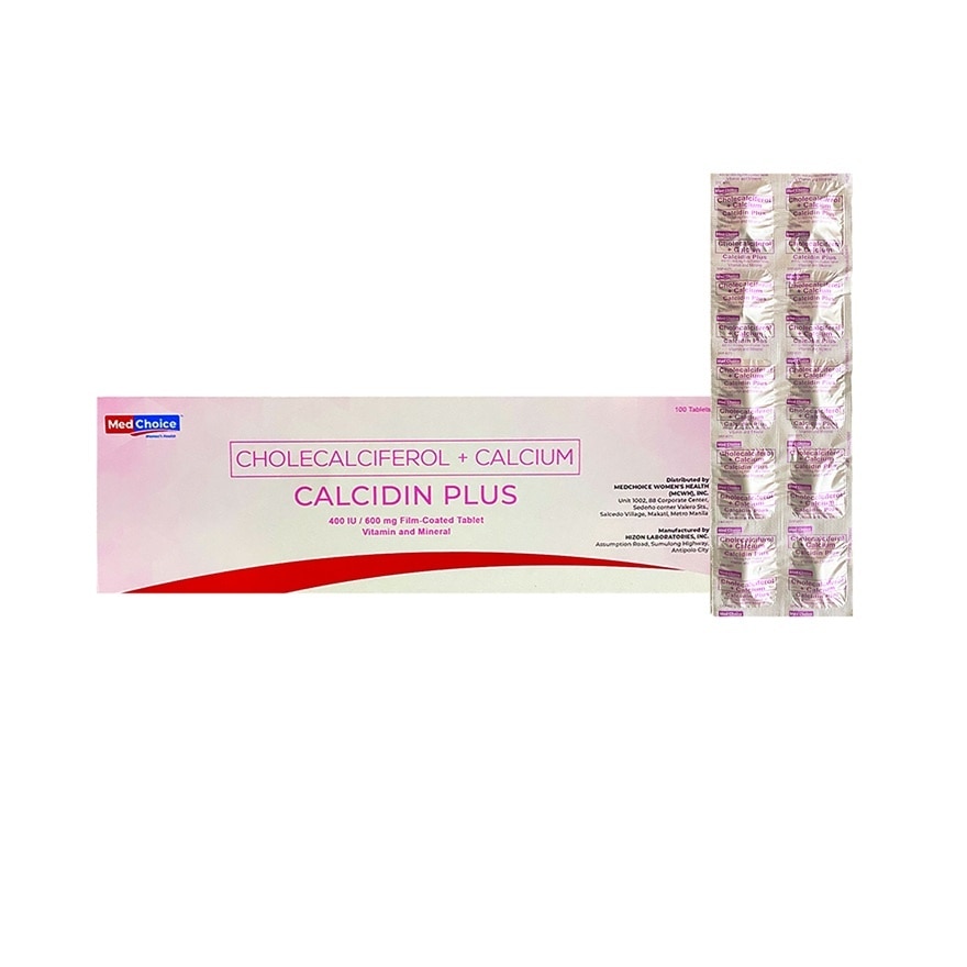CALCIDIN PLUS 400 IU/600mg Film Coated Tablet Sold Per Piece [PRESCRIPTION REQUIRED]