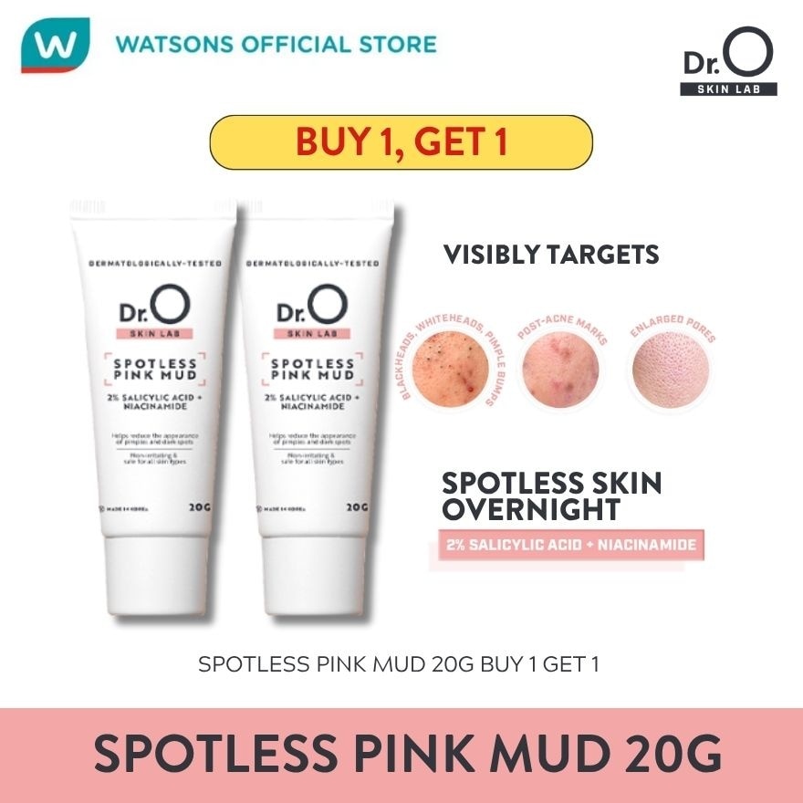 DR O Skin Lab Spotless Pink Mud Salicylic Acid + Niacinamide 20g Buy 1 Get 1