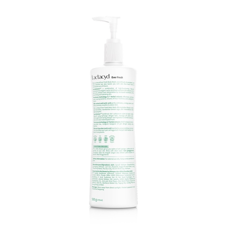 LACTACYD Body Wash Ever Fresh 500ml