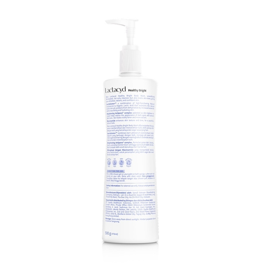 LACTACYD Body Wash Healthy Bright 500ml