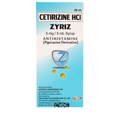 ZYRIZ - ZYRIZ 5mg/5mL Syrup Bottle of 60ml