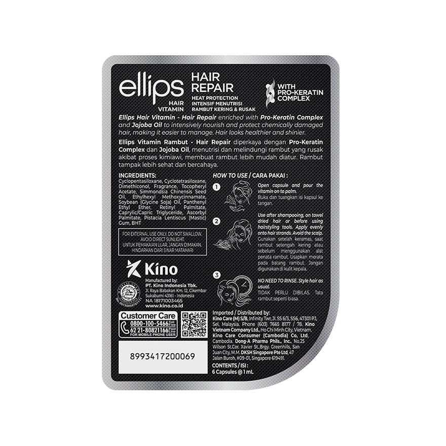 ELLIPS Hair Vitamin Pro Keratin Hair Repair 6ml