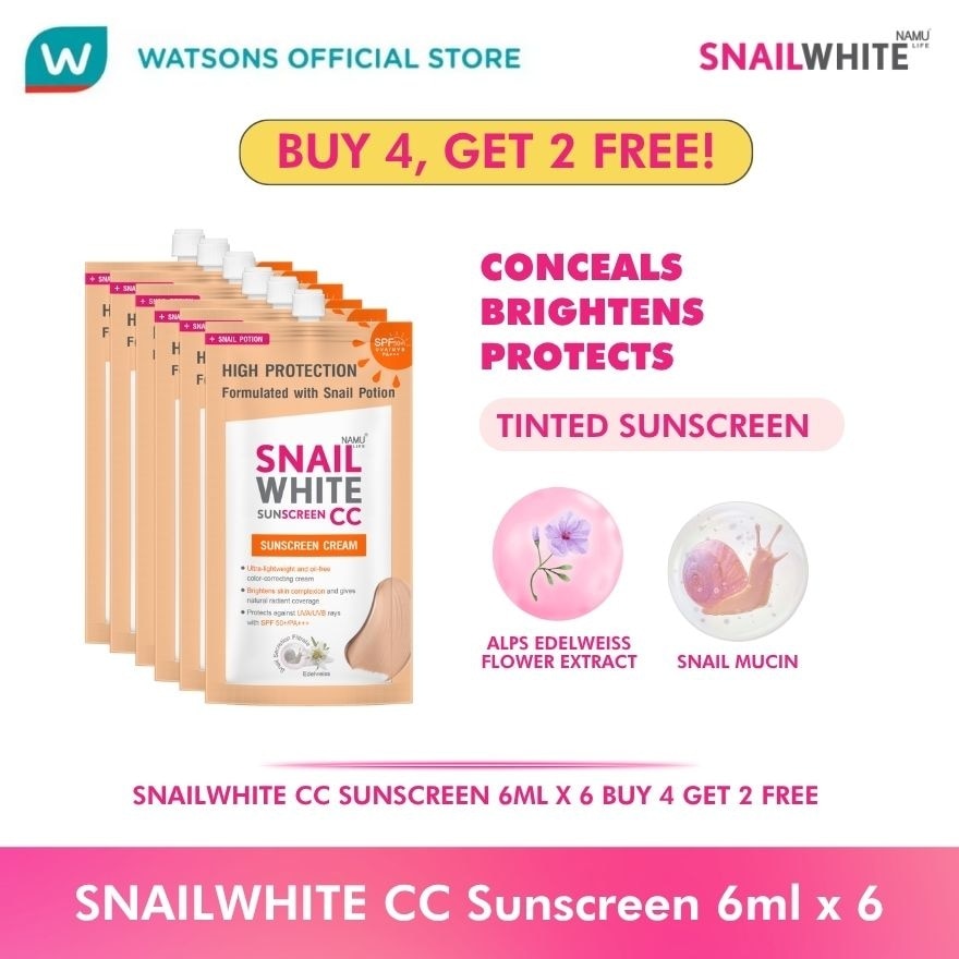 SNAILWHITE CC Sunscreen Buy 4 Get 2 Free 6ml x 6s