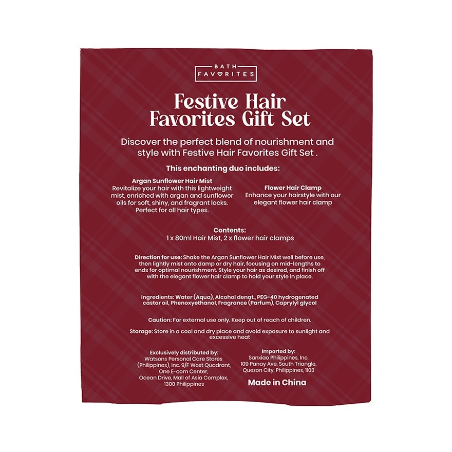 BATH FAVORITES Festive Hair Favorites Gift Set