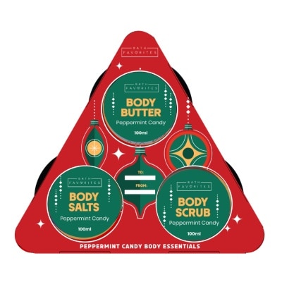 BATH FAVORITES BATH FAVORITES Peppermint Candy Body Essentials Gift Set
