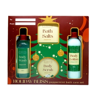 BATH FAVORITES BATH FAVORITES Holiday Bliss Peppermint Bath Care Gift Set
