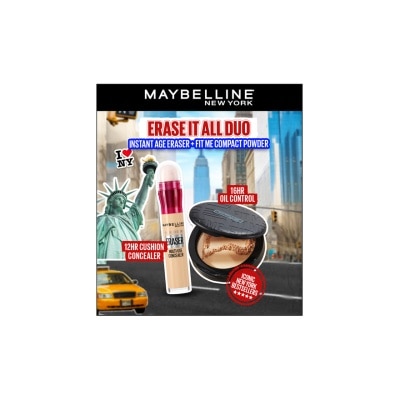 MAYBELLINE MAYBELLINE Erase It All Duo Instant Eraser Concealer 120 + Fit Me Compact Powder