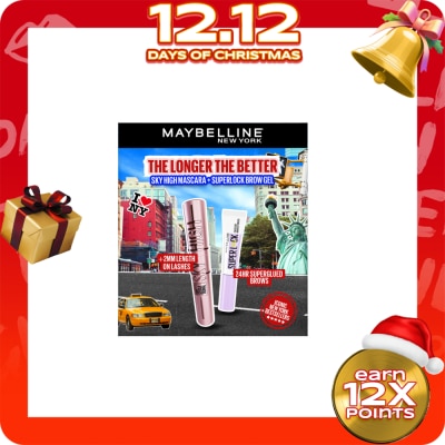 MAYBELLINE MAYBELLINE The Longer The Better Sky High Mascara + Superlock Brow Gel