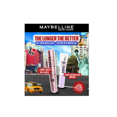 MAYBELLINE MAYBELLINE The Longer The Better Sky High Mascara + Superlock Brow Gel