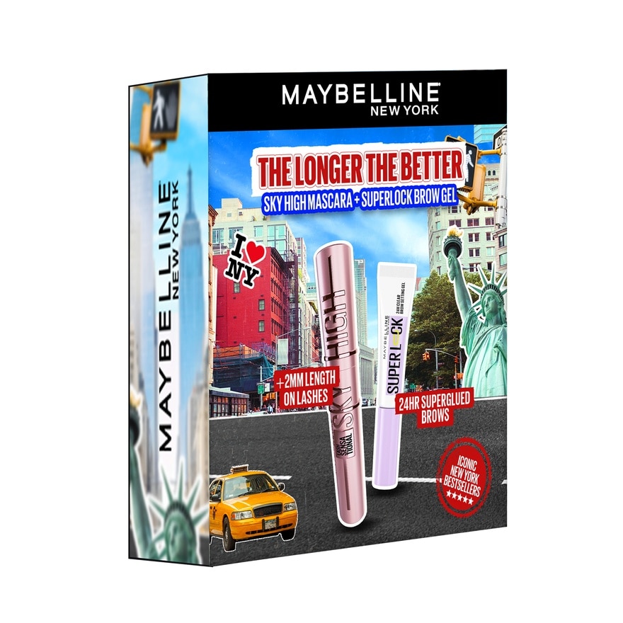 MAYBELLINE The Longer The Better Sky High Mascara + Superlock Brow Gel