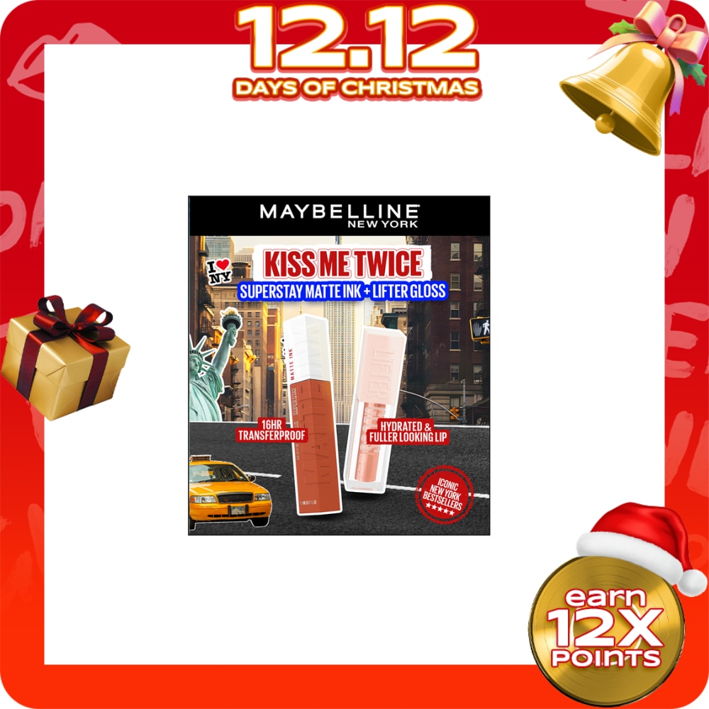 MAYBELLINE Kiss Me Twice Super Stay Matte Ink + Lifter Gloss