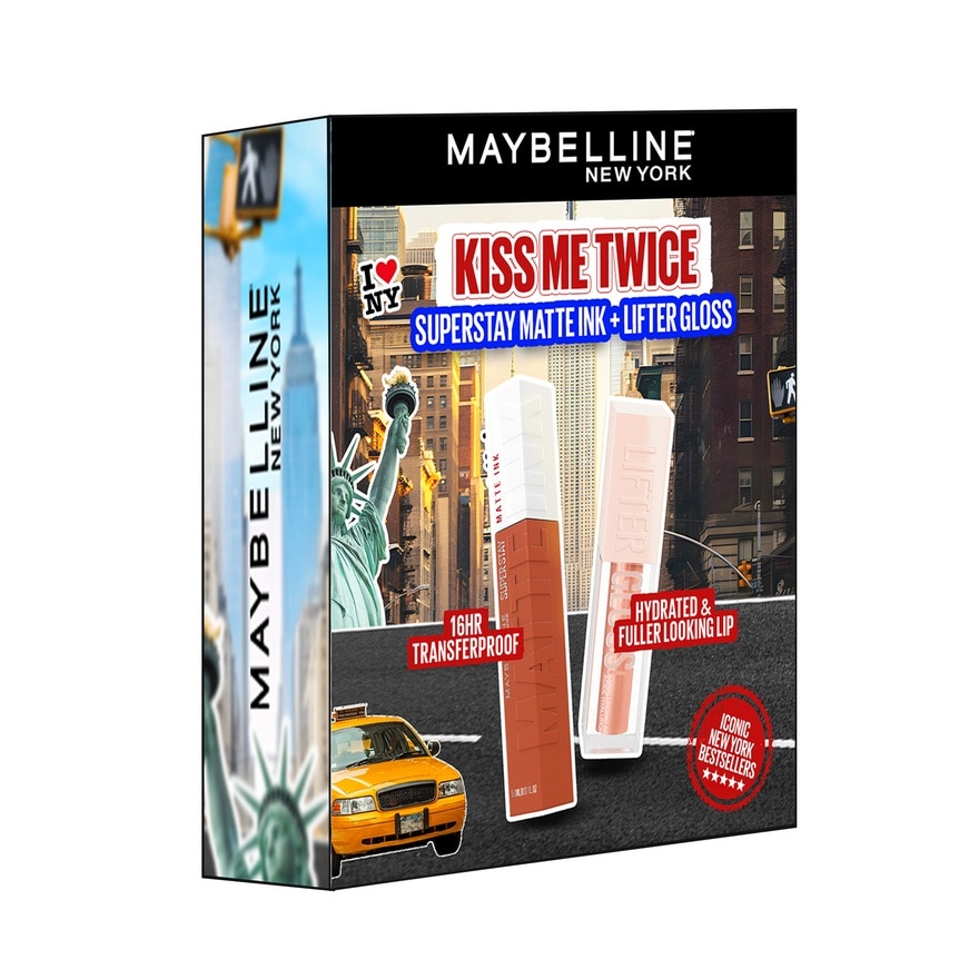 MAYBELLINE Kiss Me Twice Super Stay Matte Ink + Lifter Gloss