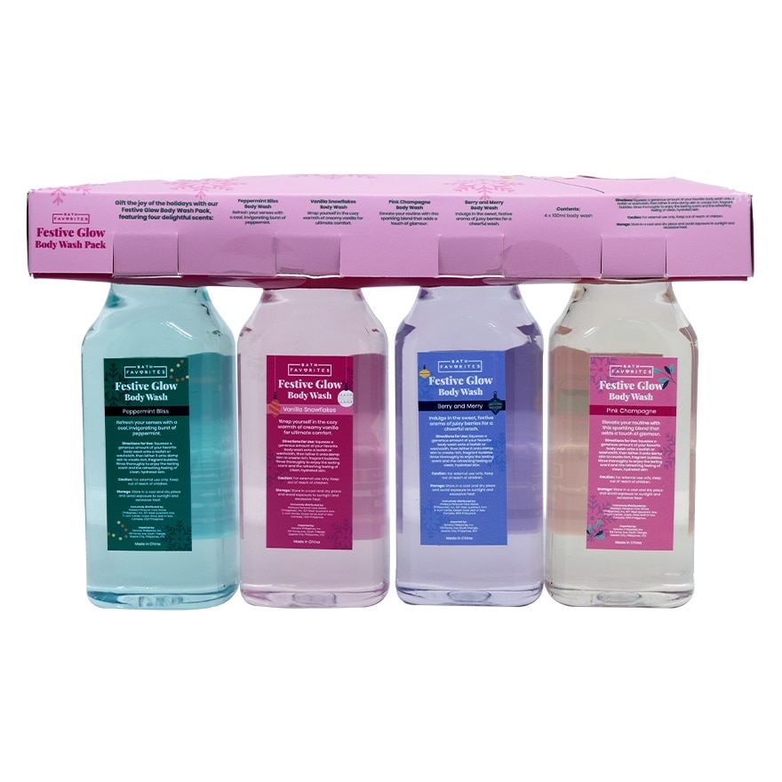 BATH FAVORITES Festive Glow Body Wash Pack Gift Set