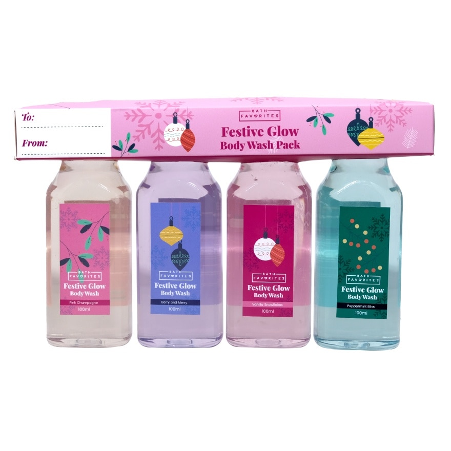 BATH FAVORITES Festive Glow Body Wash Pack Gift Set