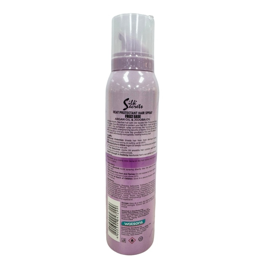 SILK SECRETS Heat Protectant Hair Spray Frizz Ease 150ml