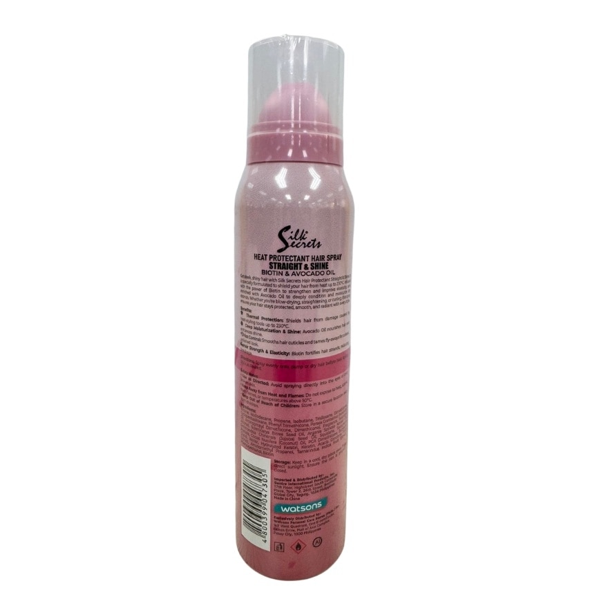 SILK SECRETS Heat Protectant Hair Spray Straight & Shine 150ml