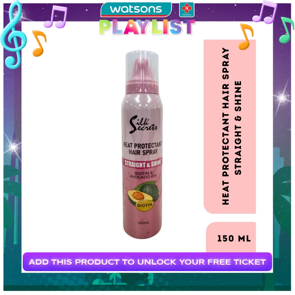 SILK SECRETS Heat Protectant Hair Spray Straight & Shine 150ml