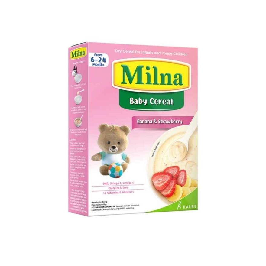 MILNA Baby Cereal 6+ Banana & Strawberry 120g image
