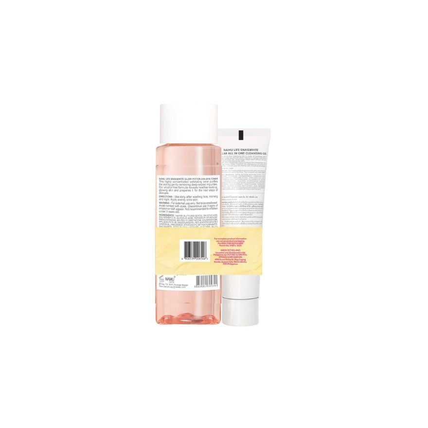 SNAILWHITE Cleanse and Tone Duo Brightens Cleanses Bundle 150ml image