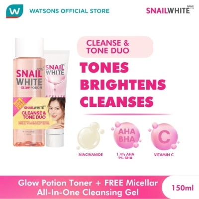 SNAILWHITE - SNAILWHITE Cleanse and Tone Duo Brightens Cleanses Bundle 150ml image