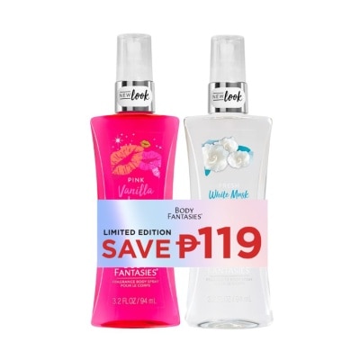 BODY FANTASIES BODY FANTASIES Pink Vanilla Kiss and White Musk 94ml Gift Set