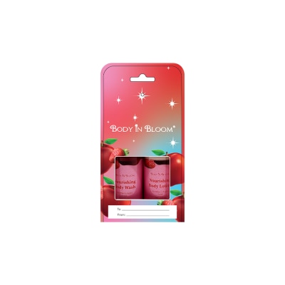 BODY IN BLOOM BODY IN BLOOM Body Wash x Lotion Strawberry Apple Scent 50ml Gift Set