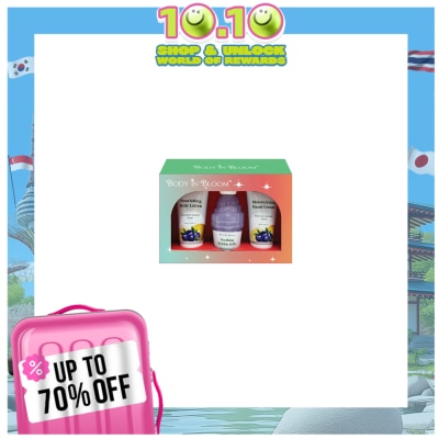 BODY IN BLOOM BODY IN BLOOM Body Lotion x Bubble Bath x Hand Cream Blueberry Lemon Scent Gift Set