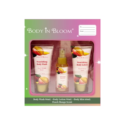 BODY IN BLOOM BODY IN BLOOM Body Care Peach Mango Scent 90ml x 60ml Gift Set